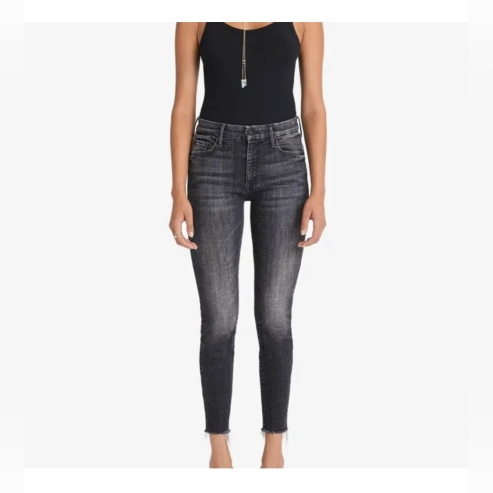 Mother The Looker Ankle Frayed Highrise Skinny Jeans
